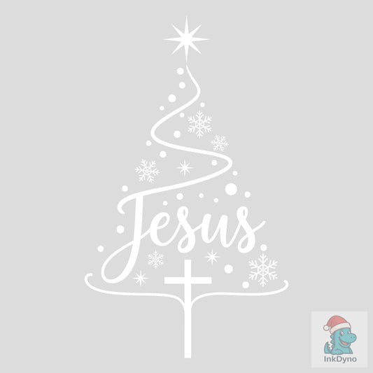 Jesus Christmas Tree Faith Design - DTF Transfer