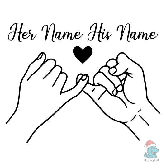 Pinky Promise Couple Hands - DTF Transfer