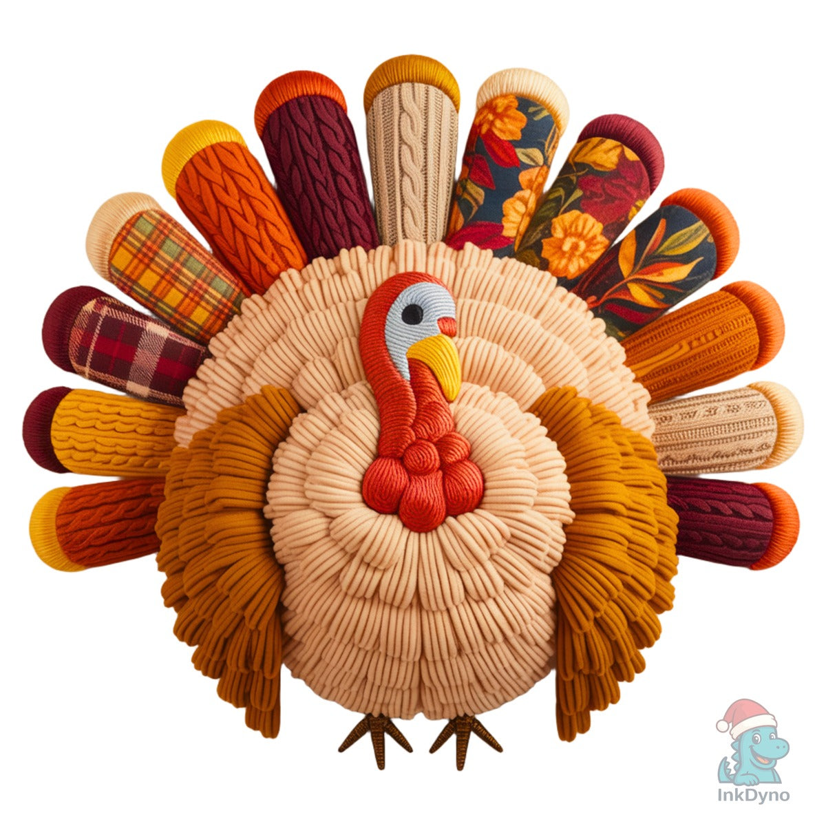Cozy Turkey Embroidery Thanksgiving