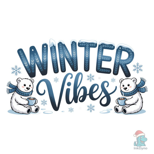 Winter Vibes Sublimation - Cute Bear - DTF Transfer