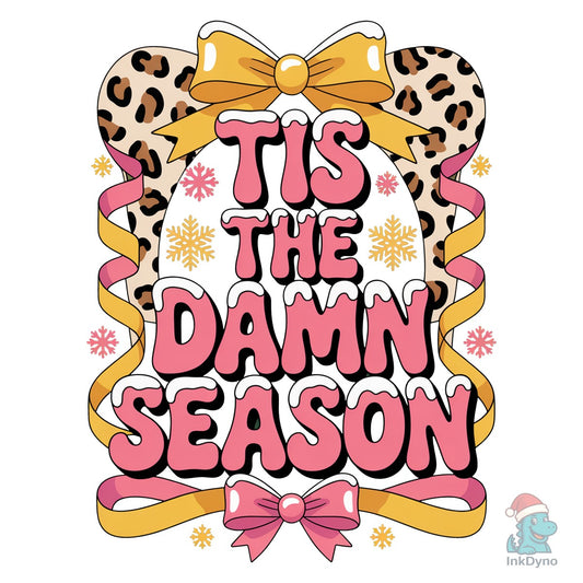 Tis the Damn Season Leopard Print - DTF Transfer