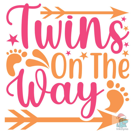 Twins on the Way Newborn Design - DTF Transfer