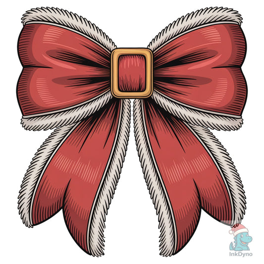 Christmas Coquette Bow Christmas - DTF Transfer