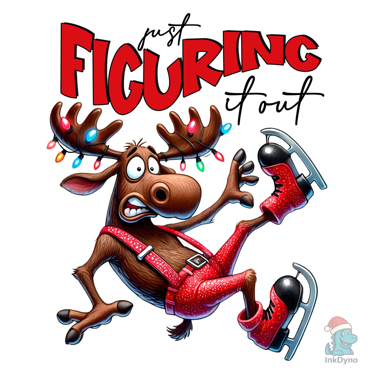 Funny Christmas Moose Sublimation