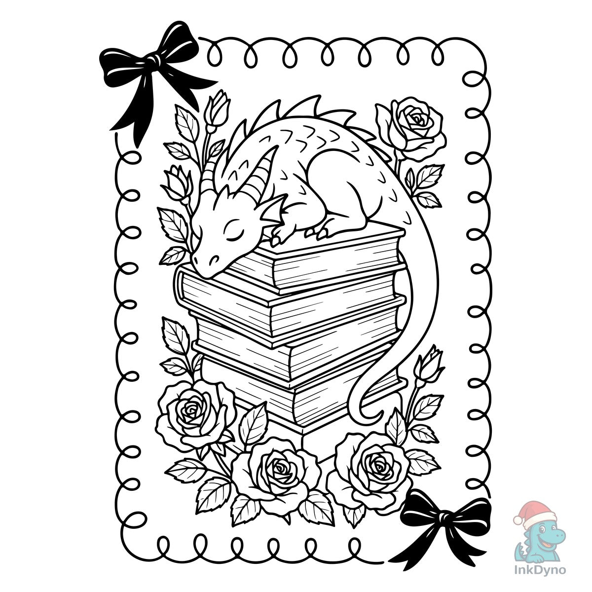 Sleeping Dragon Book Stack Desighs