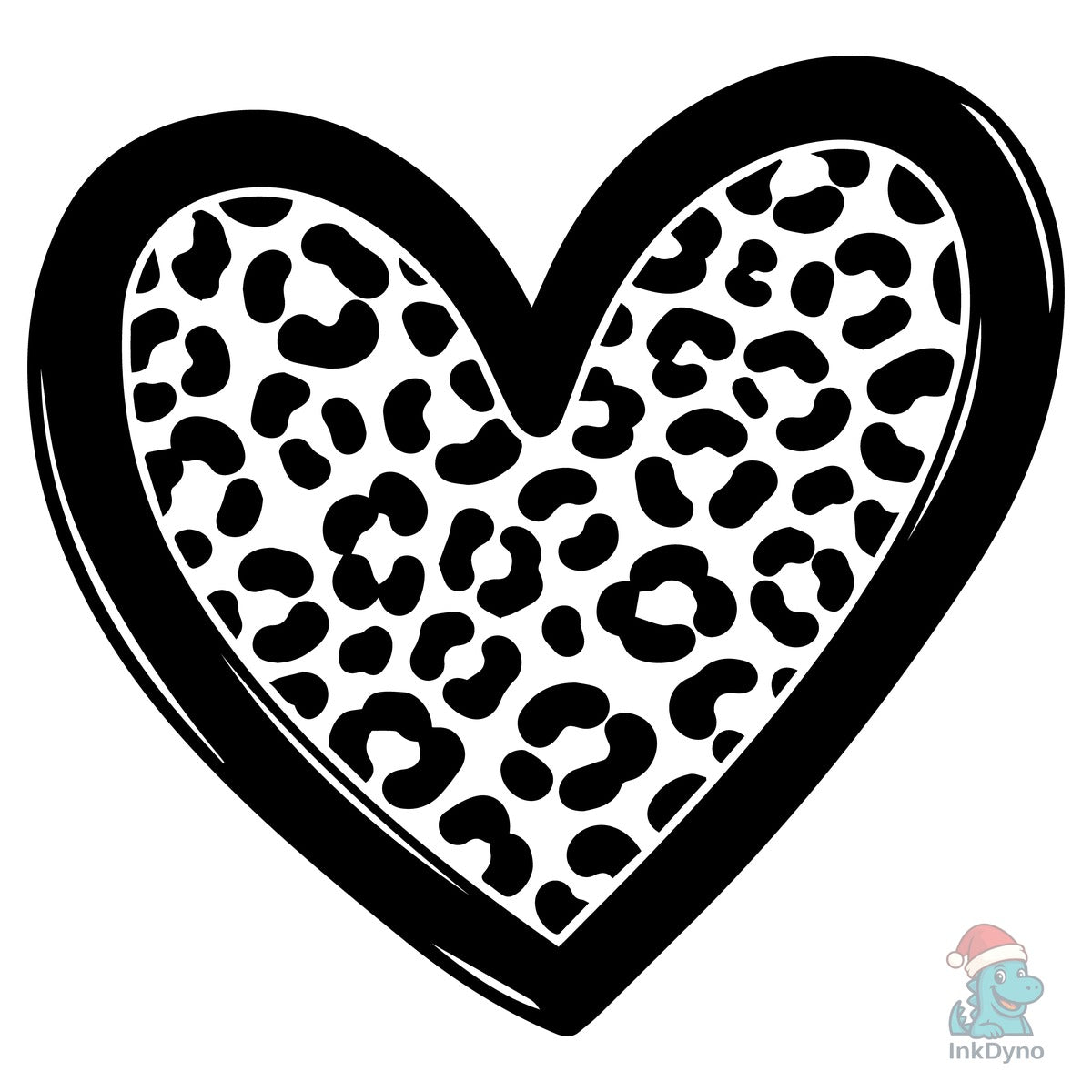 Trendy Valentine Leopard Heart Shape