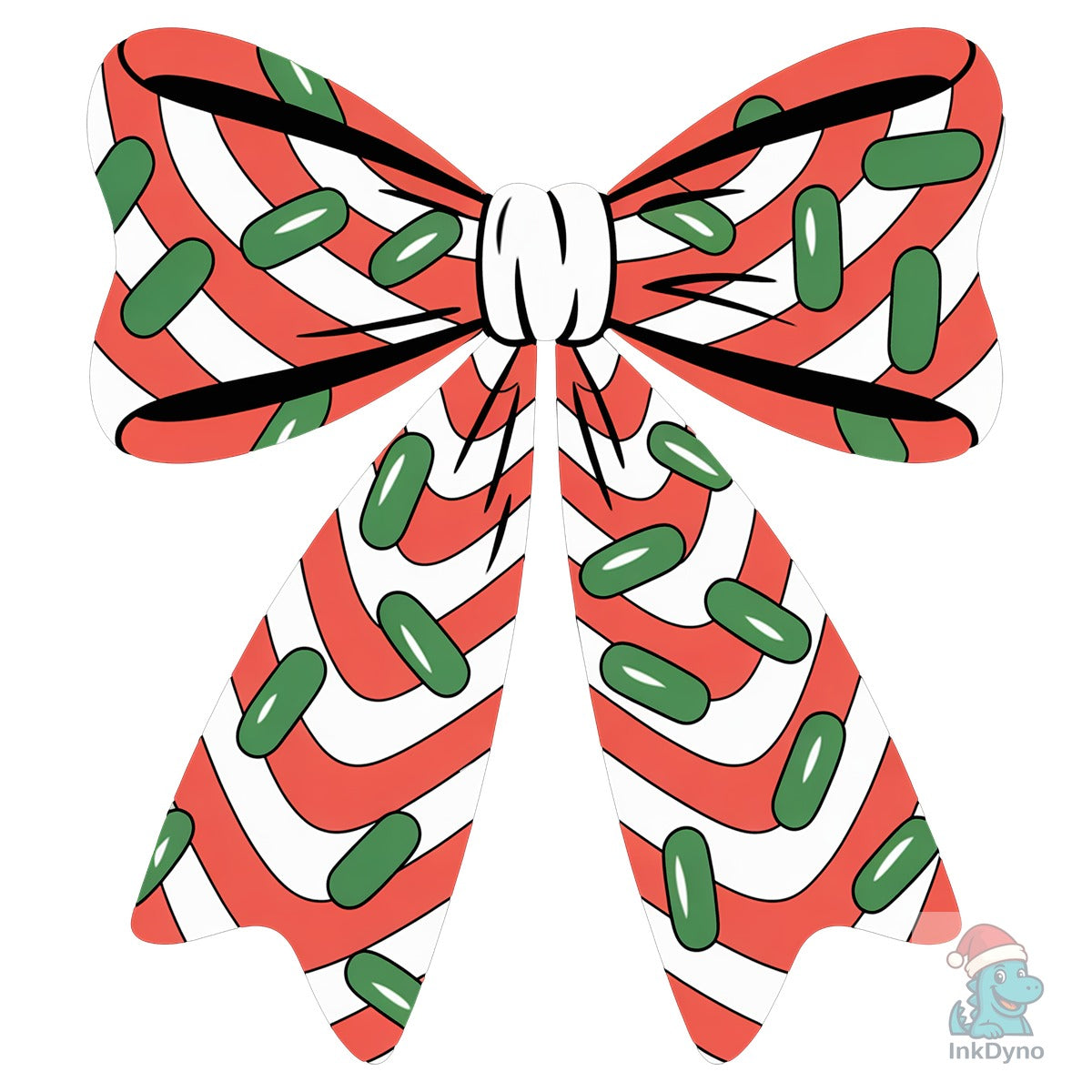 Christmas Bow Christmas Tree Cake