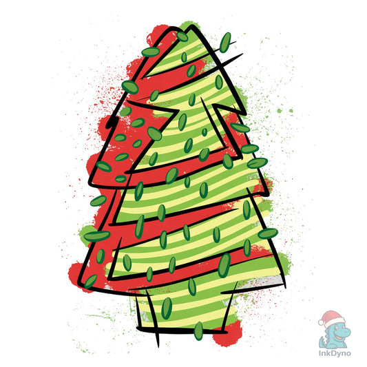 Christmas Tree Cookie Brushstroke - DTF Transfer