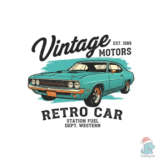 Vintage Motor Car - DTF Transfer