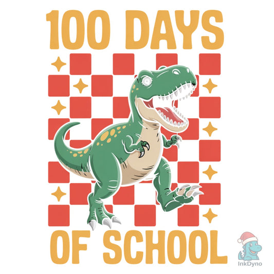 100 Days of School Dinosaur Design - DTF Transfer