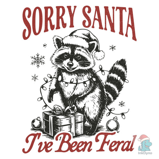 Funny Christmas Raccoon - DTF Transfer
