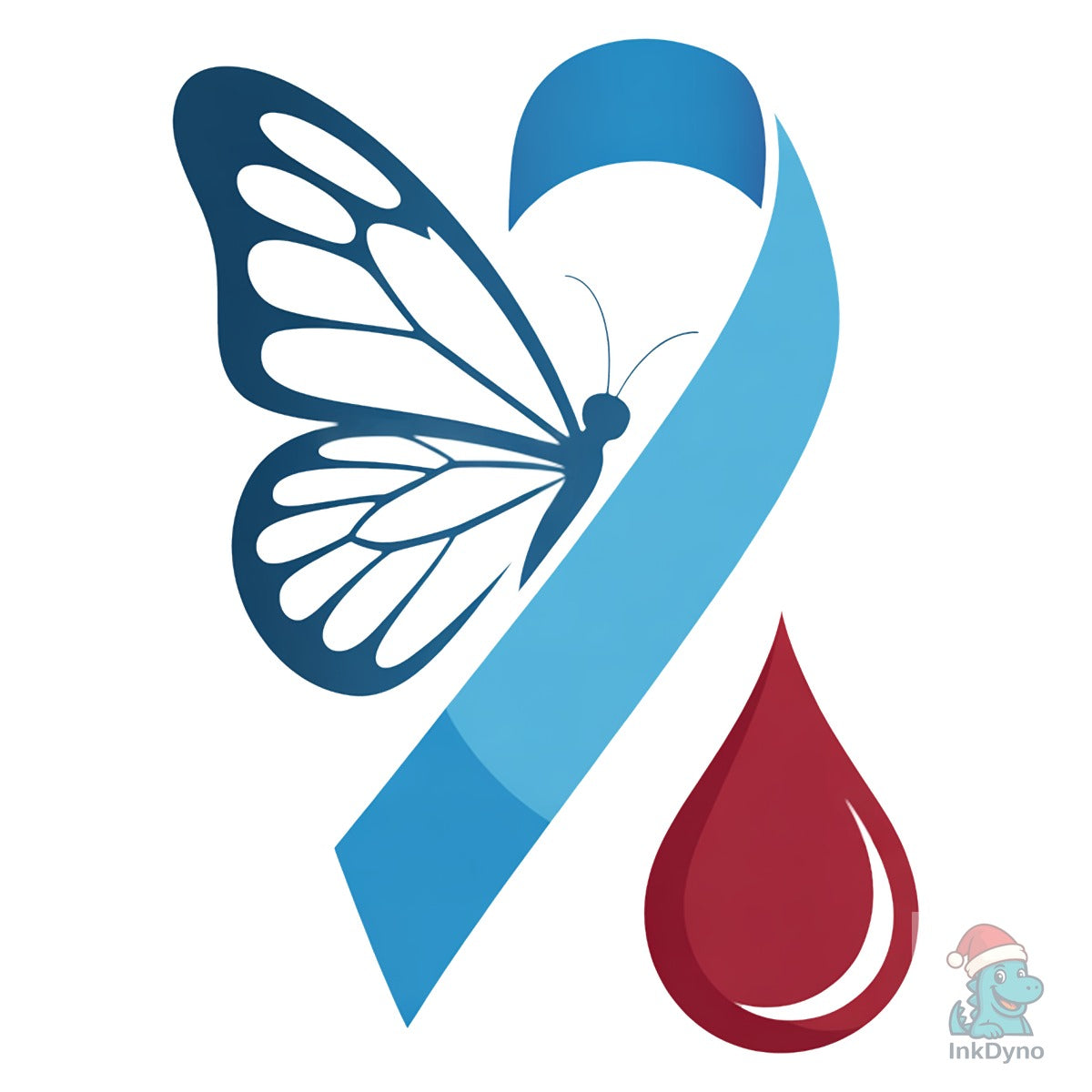 Butterfly Diabetes Awareness Ribbon