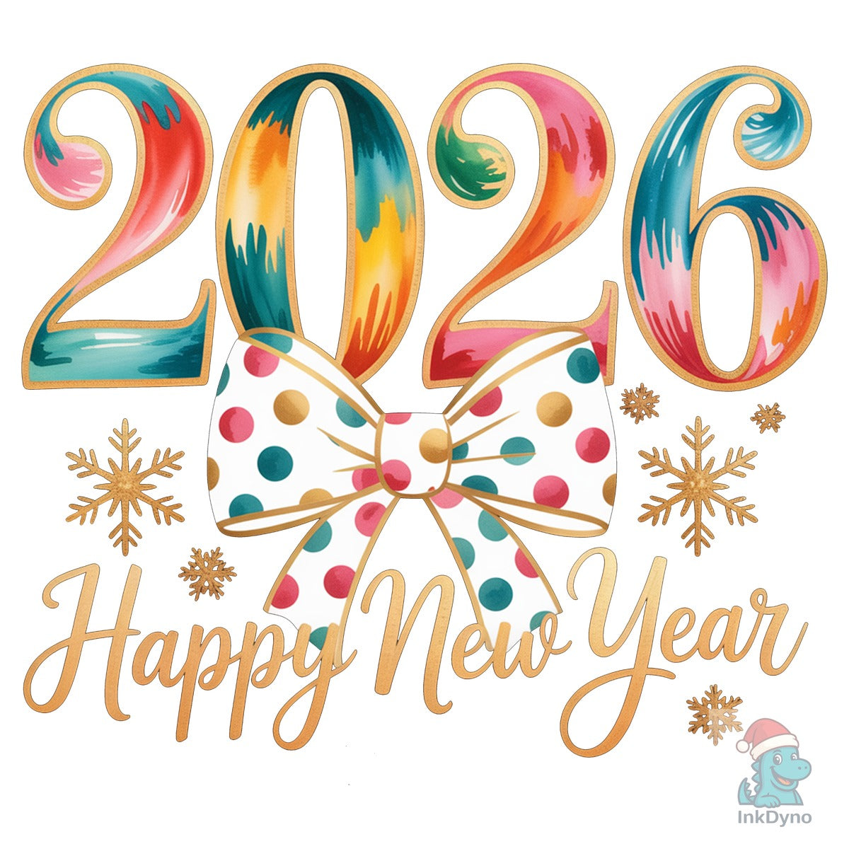 Happy New Year 2026 Colourful