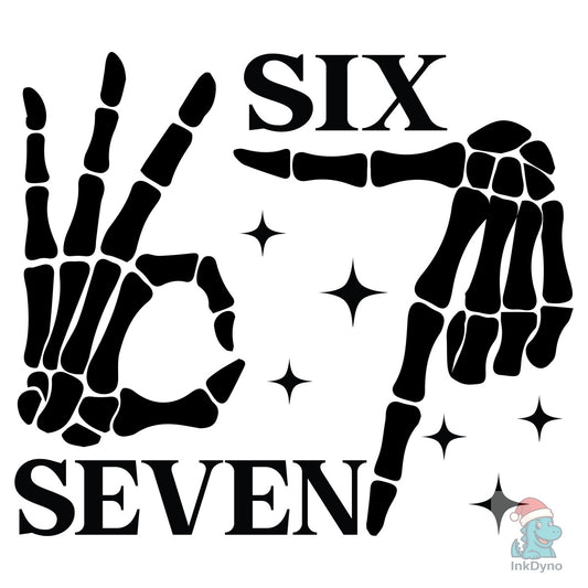 Six Seven Skeleton Hands - DTF Transfer