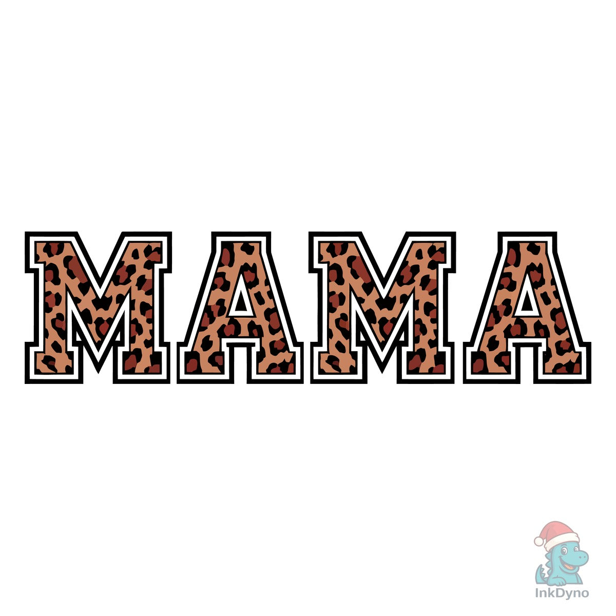 Leopard Print Mama Typography Design