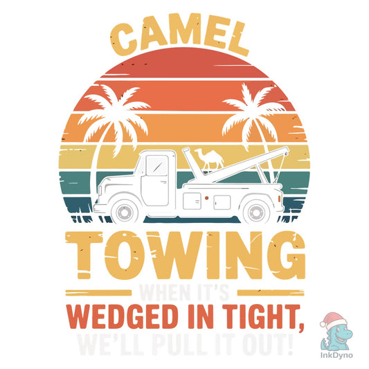 Retro Sunset Camel Towing Shirt - DTF Transfer
