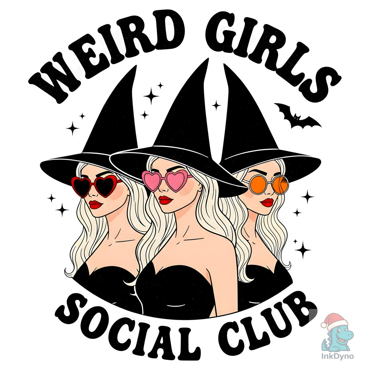 Retro Weird Girls Funny Witchy