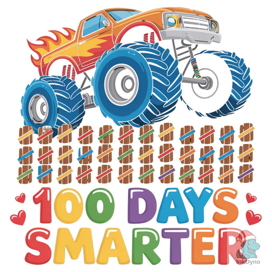 100 Days Smarter Monster Truck - DTF Transfer