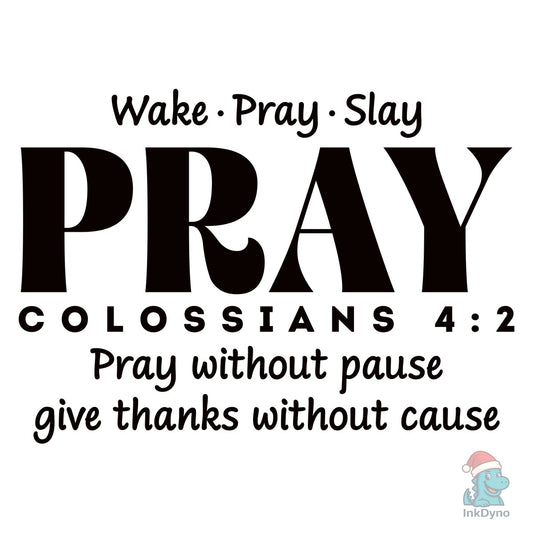 Christian Bible Verse Pray - DTF Transfer