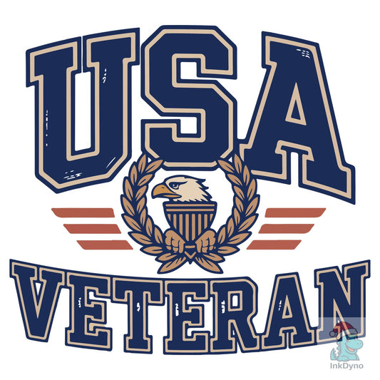 USA Veteran Eagle Vector T-Shirt Design - DTF Transfer