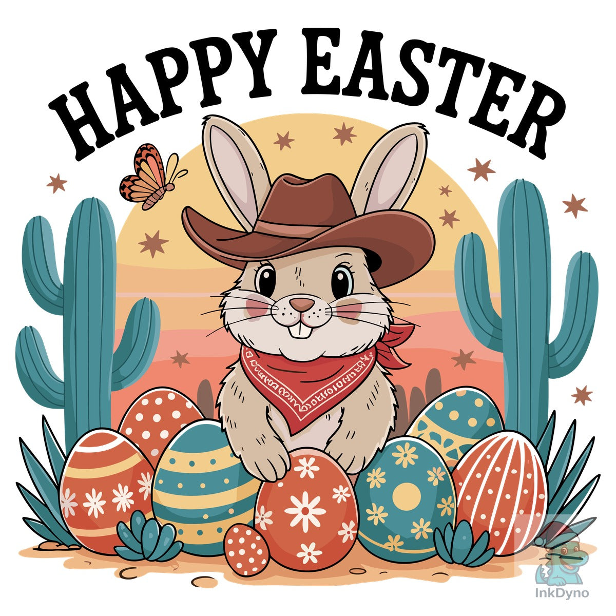 Cowboy Easter Bunny Sublimation