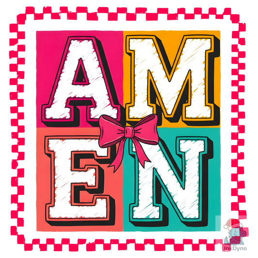 Amen Coquette Bow Sublimation - DTF Transfer