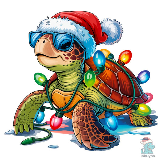 Christmas Turtle Sublimation - DTF Transfer