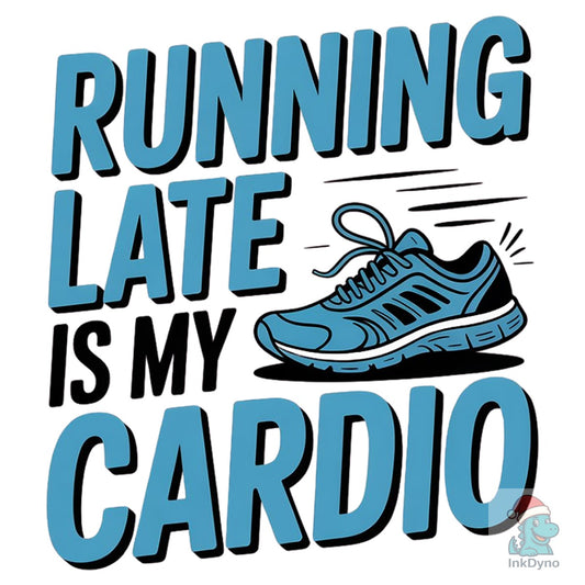 Humorous Cardio Slogan Fitness T-shirt - DTF Transfer