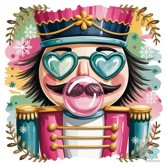 Preppy Watercolor Nutcracker - DTF Transfer