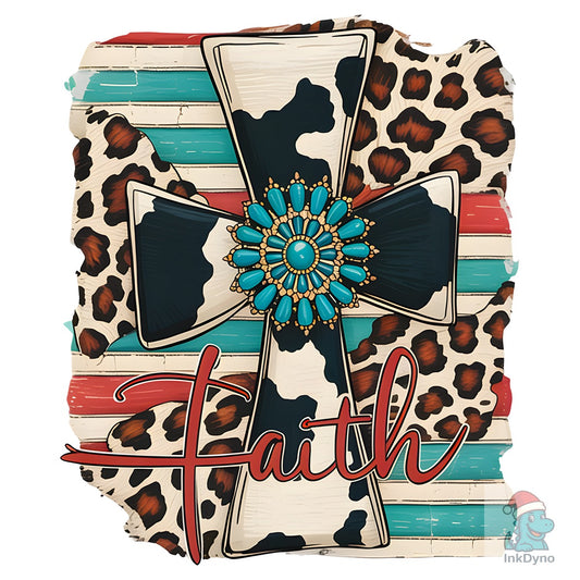 Western Cross Navajo Turquoise - DTF Transfer