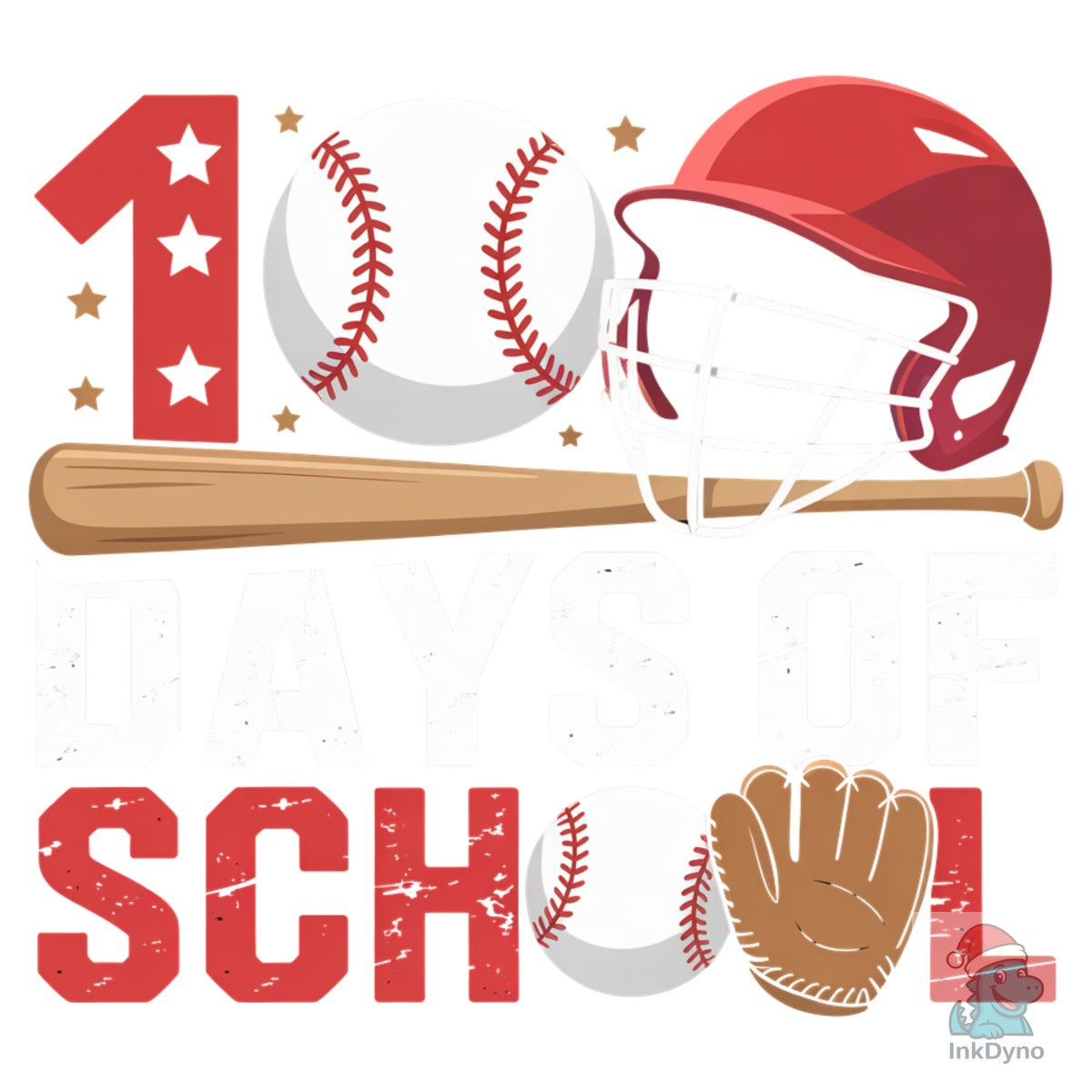 100 Days of School Baseball Sports