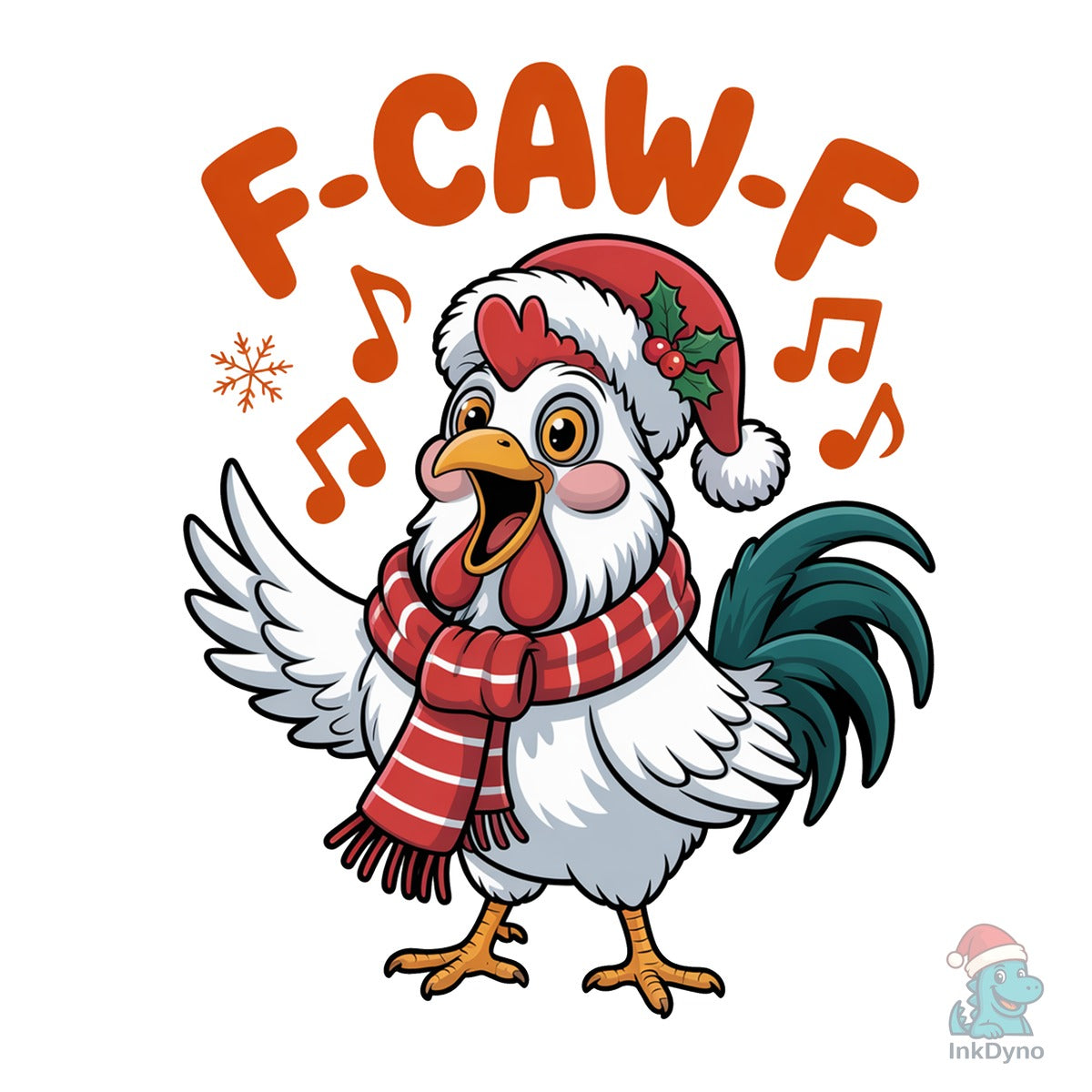 Funny Christmas Chicken F-Caw-F