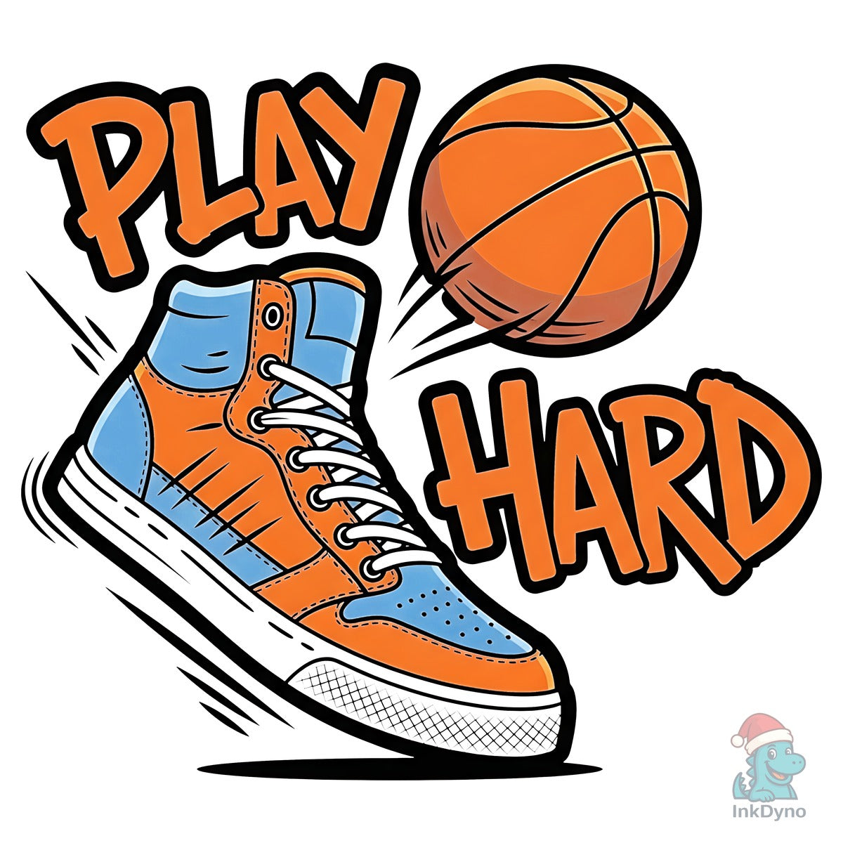 Play Hard Basketball T-Shirt Design