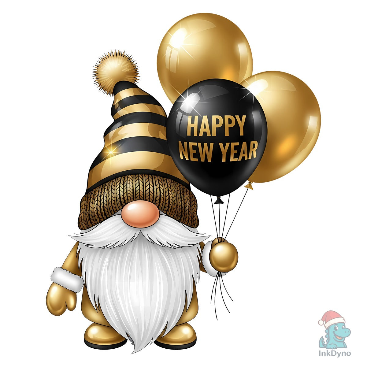 Golden Gnome Happy New Year