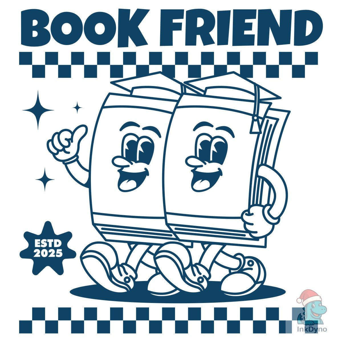 Retro Cartoon Book Character Print