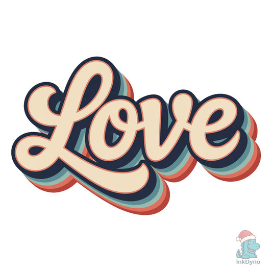 Retro Love Valentine Sublimation - DTF Transfer