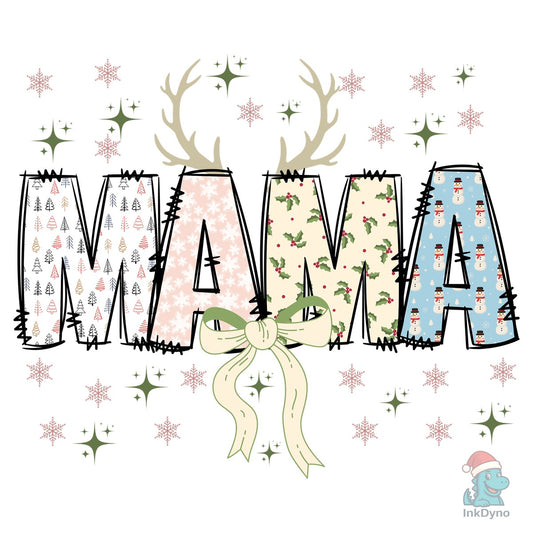 Winter Preppy Mama Sublimation Shirt - DTF Transfer