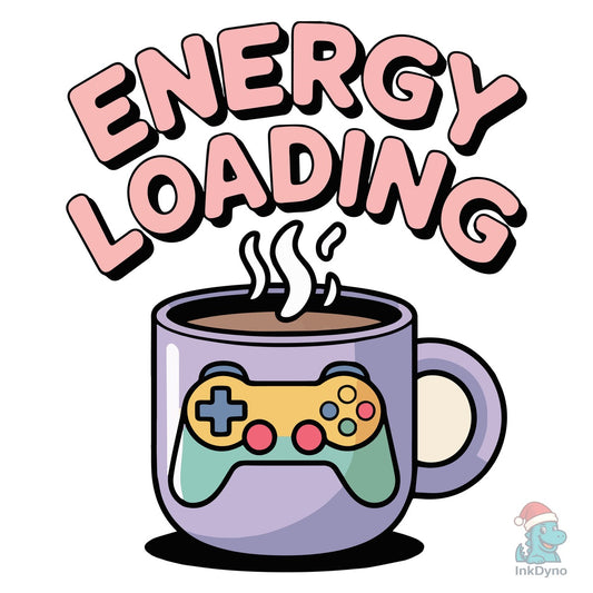 Energy Loading Gaming T Shirt Design - DTF Transfer