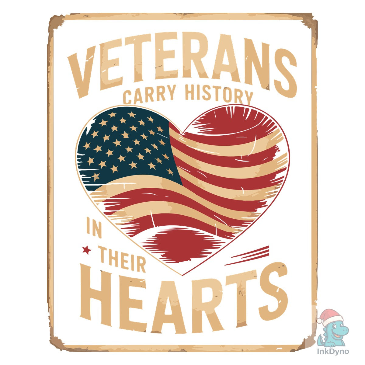 Veterans Carry History Hearts T-Shirt