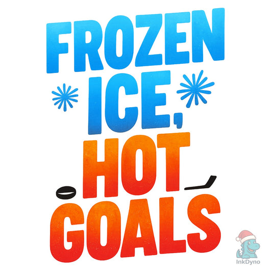 Frozen Ice Hot Goals Hockey - DTF Transfer