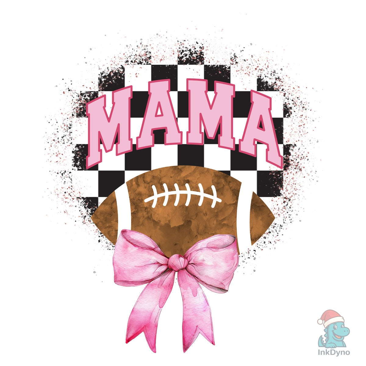 Mama Checkered Pink Coquette Bow