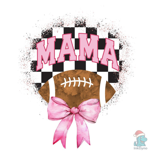 Mama Checkered Pink Coquette Bow - DTF Transfer
