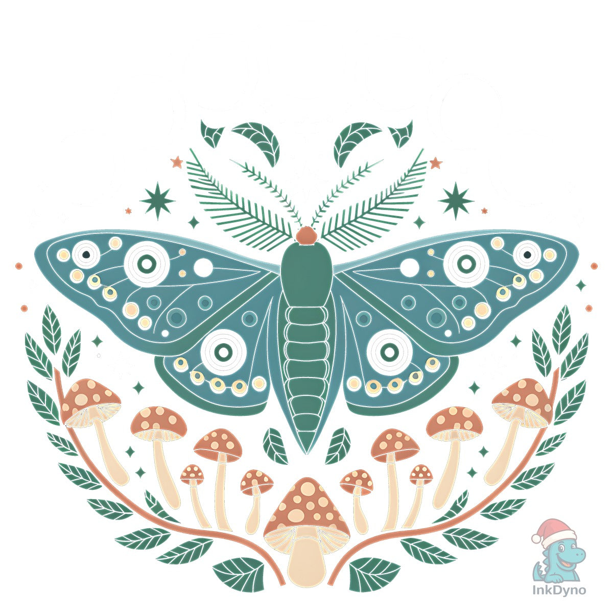 Moon Phase Moth Butterfly Mushroom