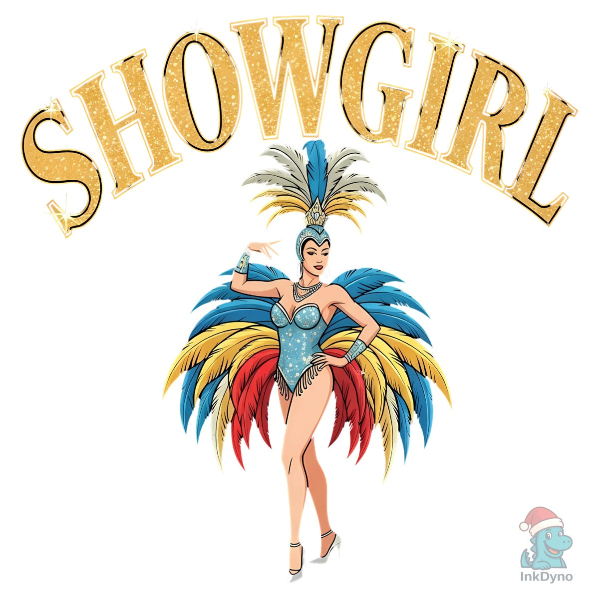 Vintage Glamorous Showgirl Illustration