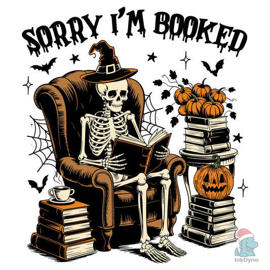 Funny Halloween Skeleton Books - DTF Transfer