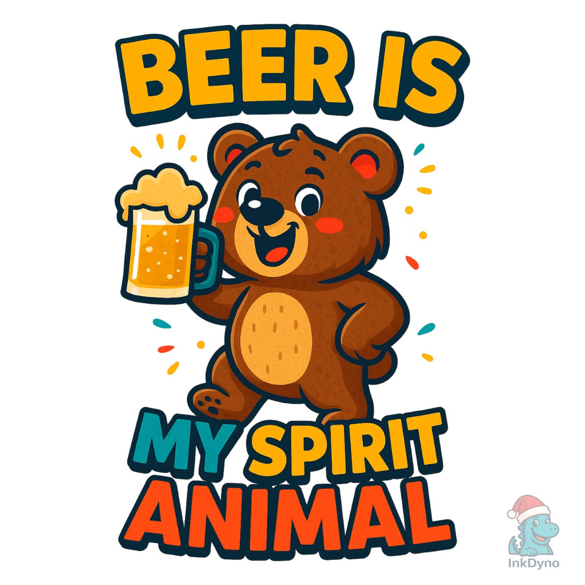 Beer is My Spirit Animal Funny Bear