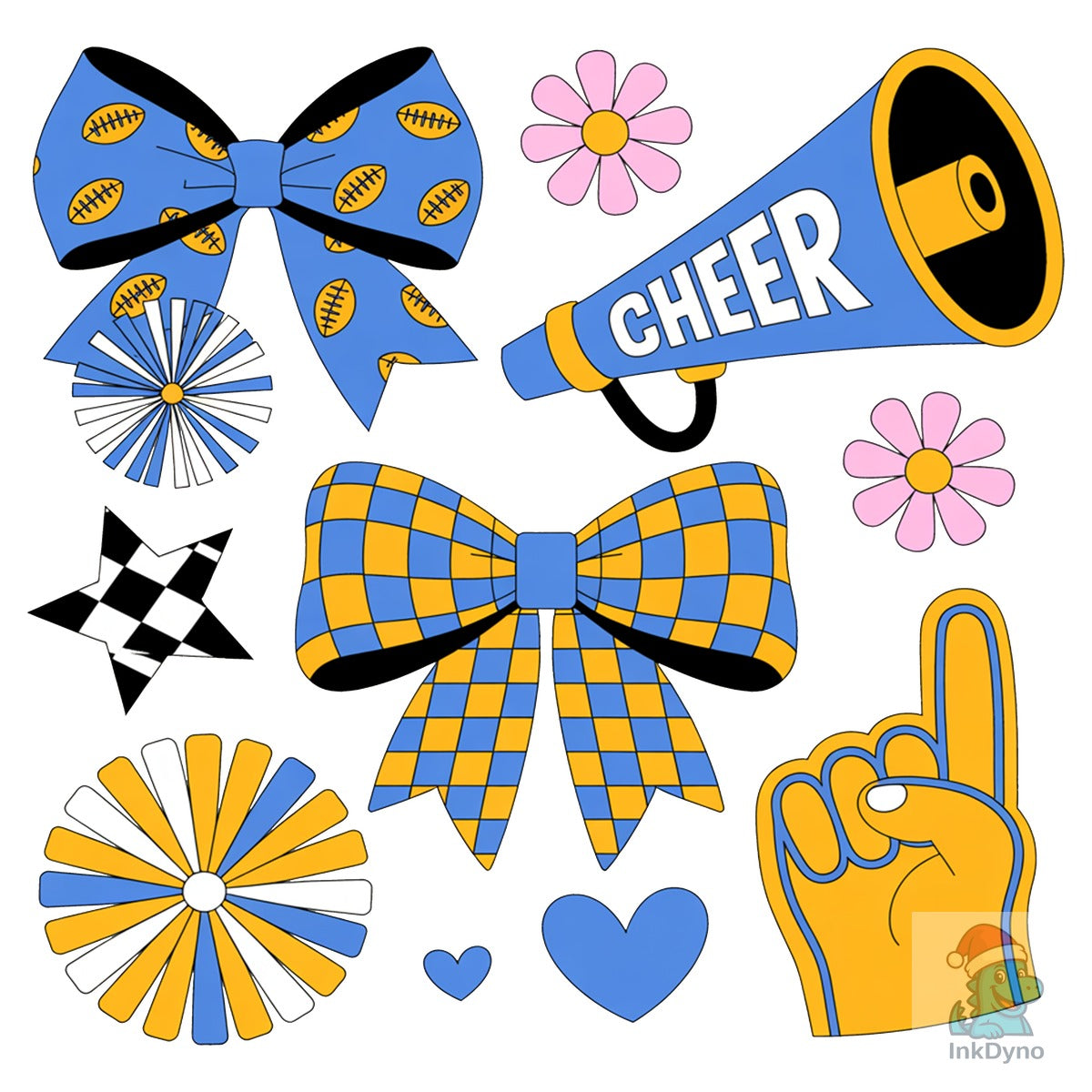Cheer Coquette Blue Gold Cheer Mom
