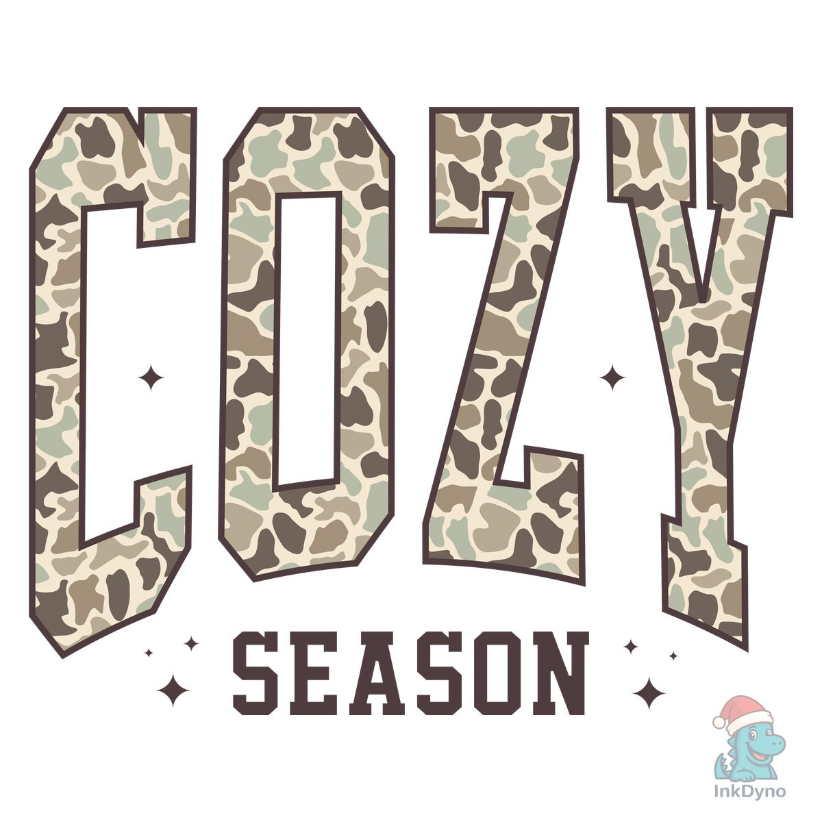 Cozy Season Retro Camo Duck Design