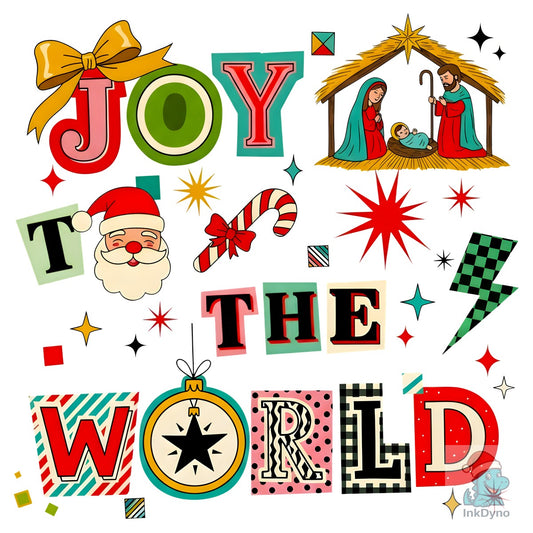Joy to the World Christmas - DTF Transfer