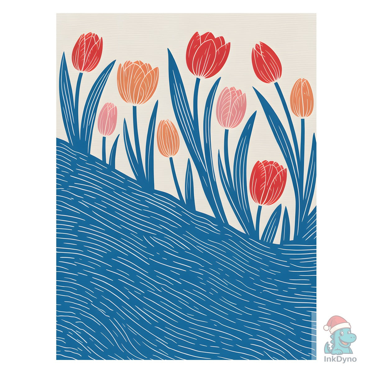 Retro Tulip Garden